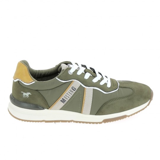 MUSTANG Sneaker 4176305 Olive - Baskets Mode Sneakers Hommes | Sports-Loisirs