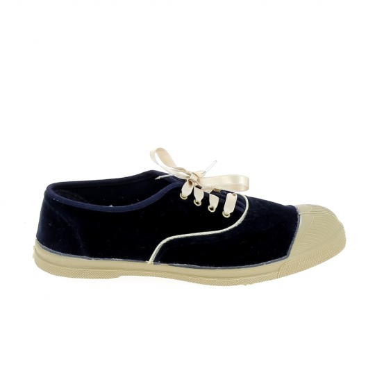 BENSIMON Toile Lacet Velvet Marine - Baskets Mode Sneakers Femmes | Sports-Loisirs