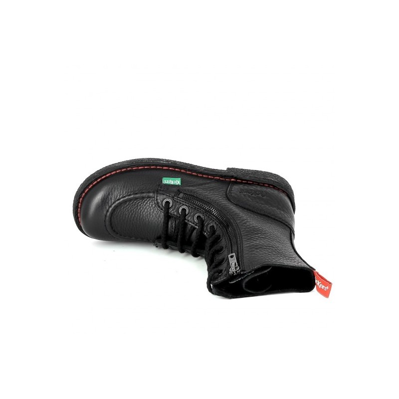Bottillons Kickers Meetickzip Pour Femme - Cuir Souple - Semelle Caoutchouc - Tige Cheville