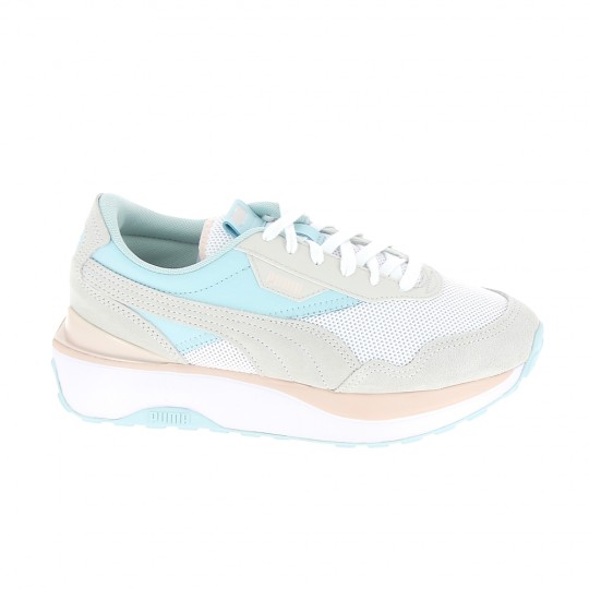 PUMA Cruise Rider Blanc Bleu - Baskets Mode Sneakers Femmes | Sports-Loisirs