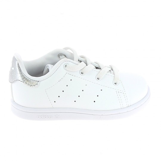 ADIDAS Stan Smith El BB Blanc Argent - Chaussures Bébé Sneakers Filles | Sports-Loisirs
