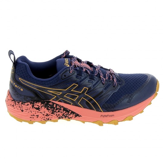ASICS Gel Trabuco Terra Bleu Orange - Trail Femmes | Sports-Loisirs
