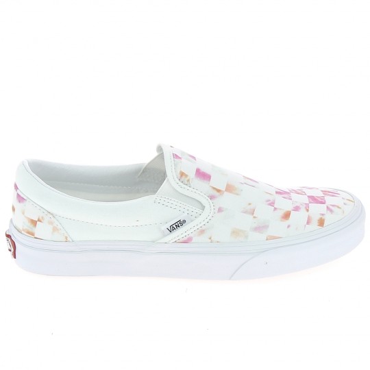VANS Slip On Aura Blanc Rose - Baskets Mode Sneakers Femmes | Sports-Loisirs