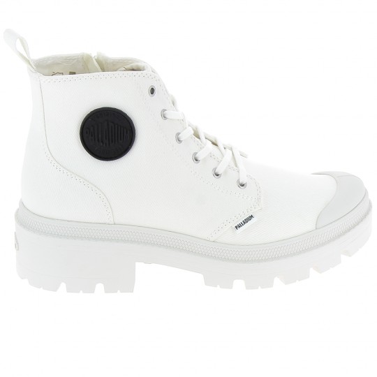 PALLADIUM Pallabase Twill Blanc - Baskets Mode Sneakers Femmes | Sports-Loisirs
