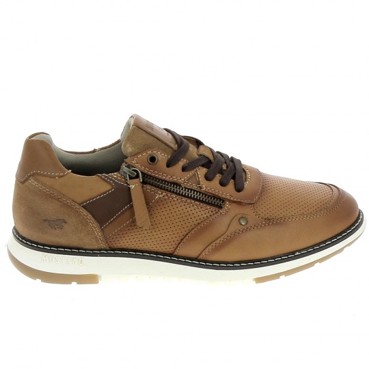 MUSTANG Sneaker 4946302 Cognac - Chaussures de Ville Hommes | Sports-Loisirs