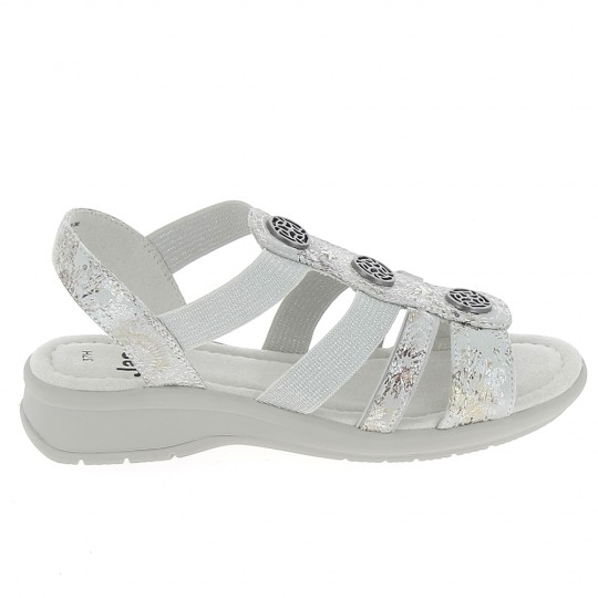 JANA Sandale 28165 Gris Fleurs - Sandales et Nu-pieds Femmes | Sports-Loisirs