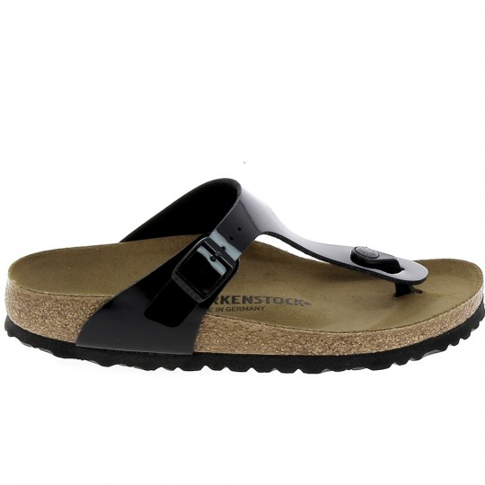BIRKENSTOCK Gizeh BF Noir Vernis - Sandales et Nu-pieds Femmes | Sports-Loisirs