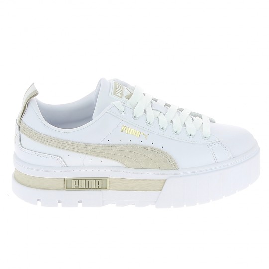 PUMA Mayze Blanc Peyote - Baskets Mode Sneakers Femmes | Sports-Loisirs