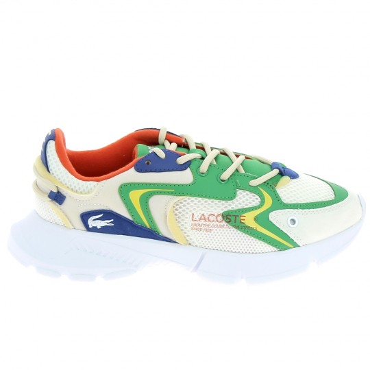 LACOSTE L003 Neo K Blanc Bleu - Chaussures Junior Sneakers Garçons | Sports-Loisirs