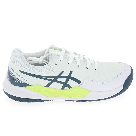 ASICS Gel Resolution 9 GS JR Blanc Bleu - Chaussures Junior SL Garçons | Sports-Loisirs