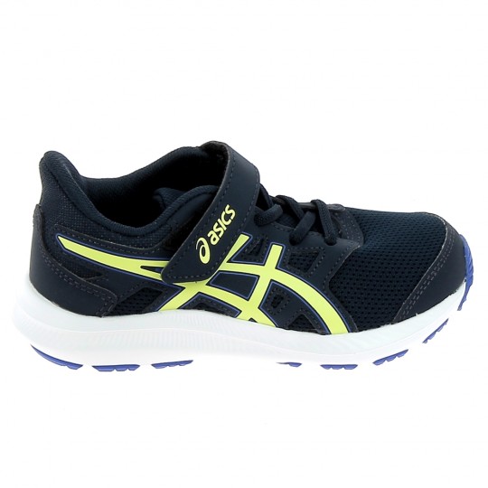 ASICS Jolt 4 Gs Jr Marine Jaune - Chaussures Cadet SL Garçons | Sports-Loisirs