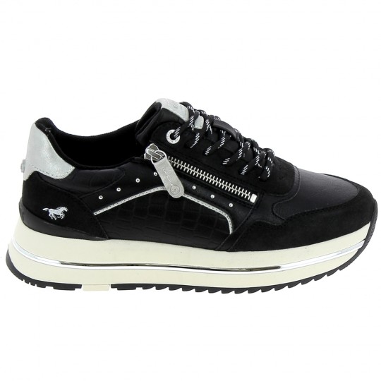 MUSTANG Sneaker 1480301 Noir - Baskets Mode Sneakers Femmes | Sports-Loisirs