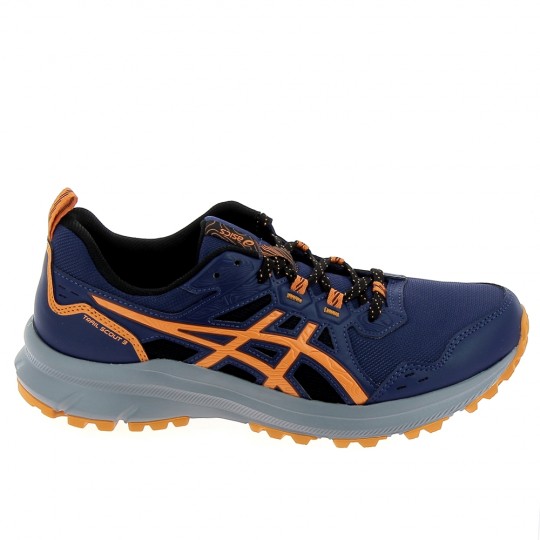 ASICS Trail Scout 3 Deep Marine Orange - Trail Hommes | Sports-Loisirs