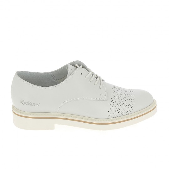 KICKERS Oxfork Blanc 2 - Chaussures de Ville Femmes | Sports-Loisirs