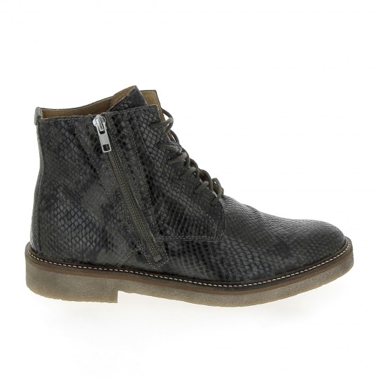 KICKERS Oxfoto Gris Python - Bottines Femmes | Sports-Loisirs