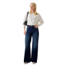 Pull Femme Blanc Guess Manches Longues | Sports-Loisirs