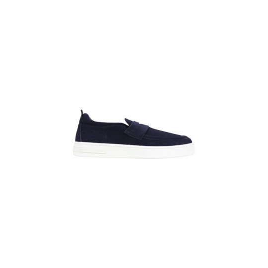 Baskets Homme Armani Exchange - Cuir Bleu | Sports-Loisirs
