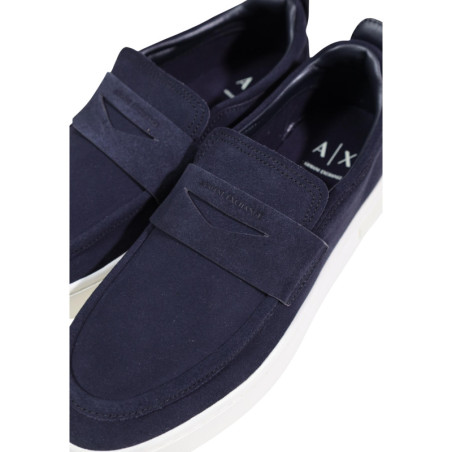 Baskets Homme Armani Exchange - Cuir Bleu | Sports-Loisirs