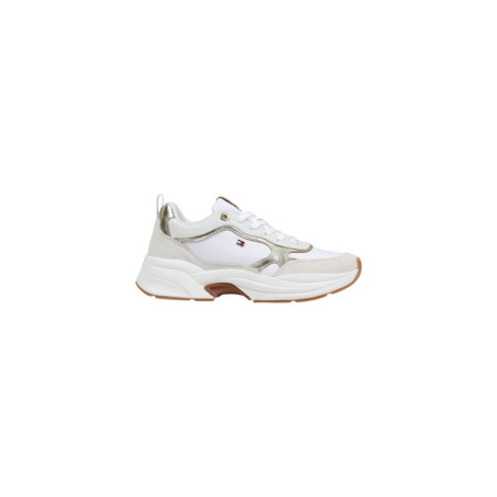 Baskets Femme dorées en cuir - Tommy Hilfiger | Sports-Loisirs