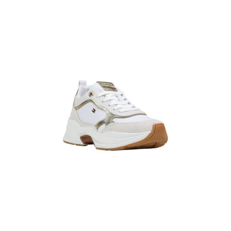Baskets Femme dorées en cuir - Tommy Hilfiger | Sports-Loisirs