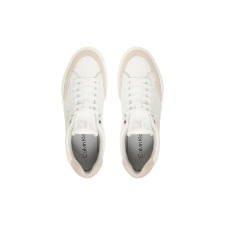 Baskets Femme en Cuir Blanc - Calvin Klein Jeans | Sports-Loisirs