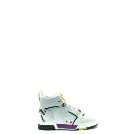 Baskets Homme en Cuir Blanc - Moschino | Sports-Loisirs