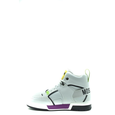 Baskets Homme en Cuir Blanc - Moschino | Sports-Loisirs
