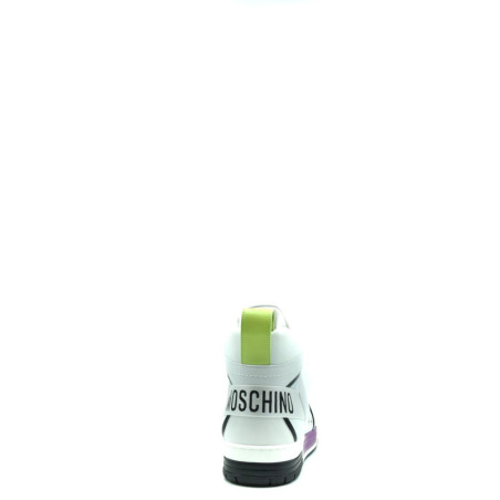 Baskets Homme en Cuir Blanc - Moschino | Sports-Loisirs