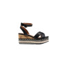 Sandales Femme Noires à Plateforme - Alviero Martini | Sports-Loisirs