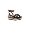 Sandales Femme Noires à Plateforme - Alviero Martini | Sports-Loisirs