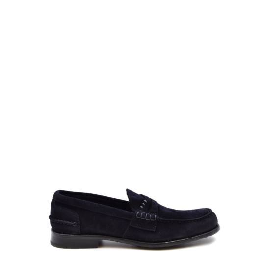 Mocassins homme en chamois bleu - Premiata | Sports-Loisirs