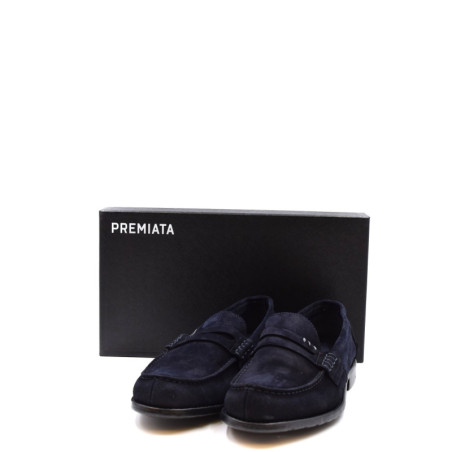 Mocassins homme en chamois bleu - Premiata | Sports-Loisirs