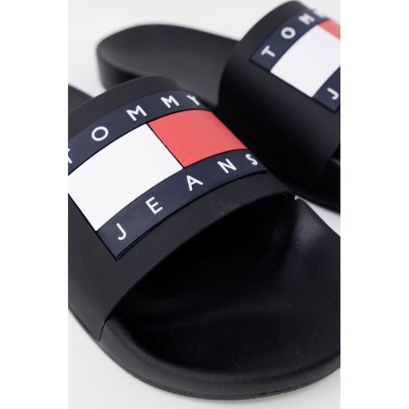 Mules Homme Tommy Hilfiger Jeans Noir | Sports-Loisirs