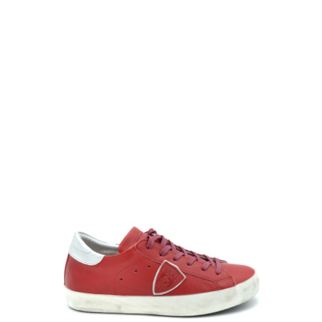 Baskets Femme Rouge en Cuir - Philippe Model | Sports-Loisirs