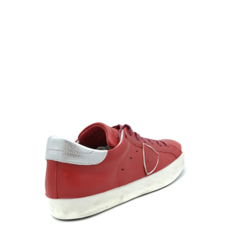 Baskets Femme Rouge en Cuir - Philippe Model | Sports-Loisirs