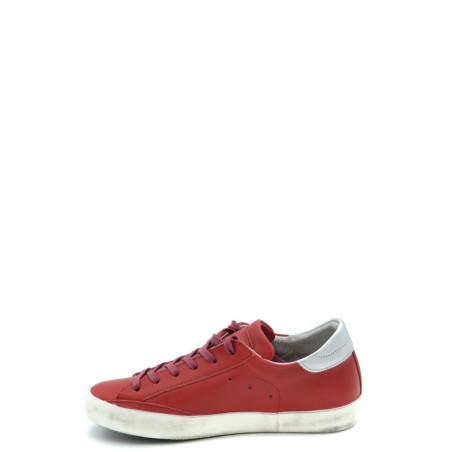 Baskets Femme Rouge en Cuir - Philippe Model | Sports-Loisirs