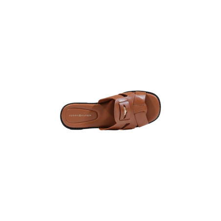 Mules Femme en Cuir Marron - Tommy Hilfiger | Sports-Loisirs