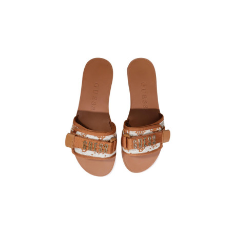 Mules Femme Camel Imprimées - Guess | Sports-Loisirs