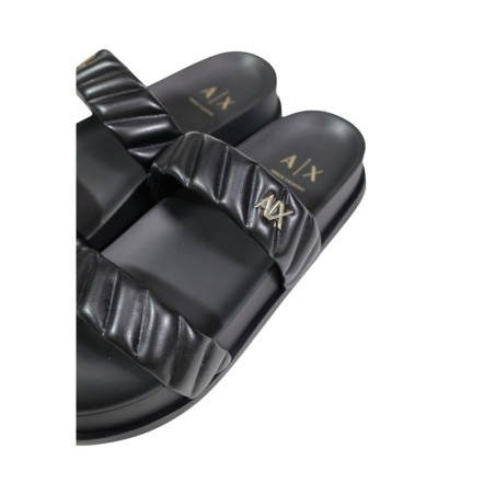 Mules Femme Armani Exchange Noires | Sports-Loisirs