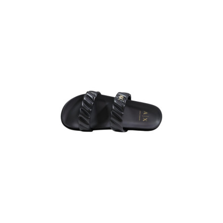 Mules Femme Armani Exchange Noires | Sports-Loisirs