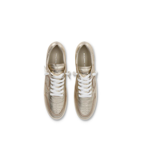Baskets Femme Dorées en Cuir - Philippe Model | Sports-Loisirs