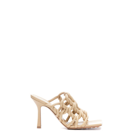 Sandales femme à talons beige - Bottega Veneta | Sports-Loisirs