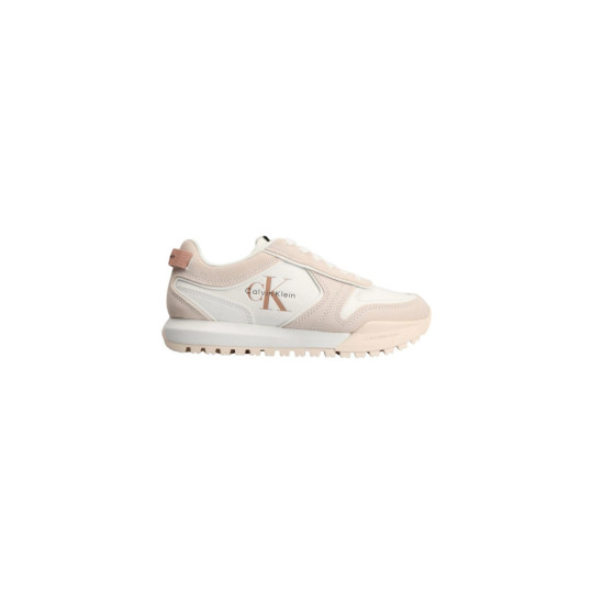 Baskets femme en cuir blanc - Calvin Klein Jeans | Sports-Loisirs