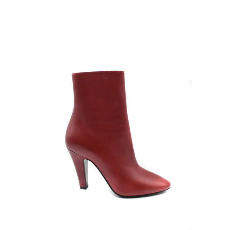 Bottines Femme Rouge en Cuir - Saint Laurent | Sports-Loisirs
