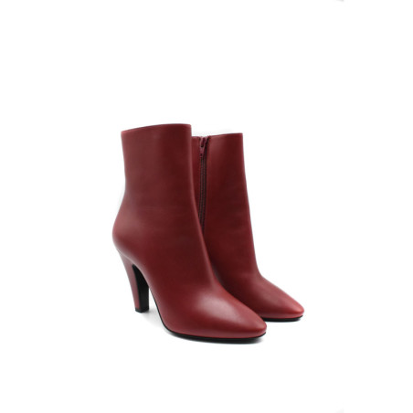 Bottines Femme Rouge en Cuir - Saint Laurent | Sports-Loisirs