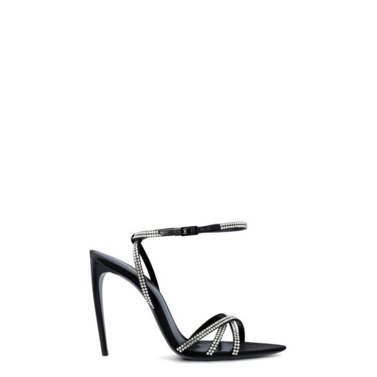 Sandales Femme Noires à Talons - Saint Laurent | Sports-Loisirs