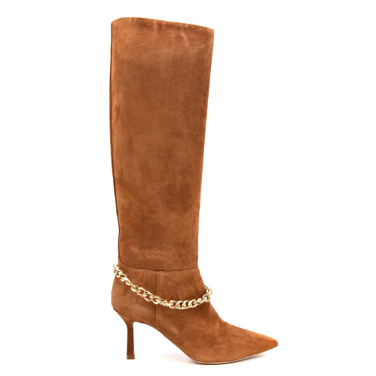 Bottes Femme en Chamois Marron - Ninalilou | Sports-Loisirs