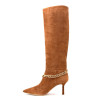 Bottes Femme en Chamois Marron - Ninalilou | Sports-Loisirs