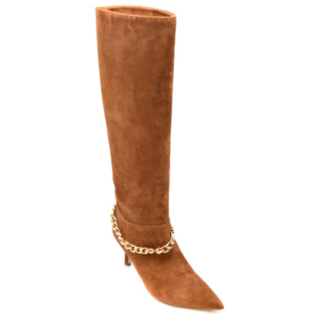 Bottes Femme en Chamois Marron - Ninalilou | Sports-Loisirs
