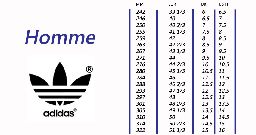 adidas guide pointure